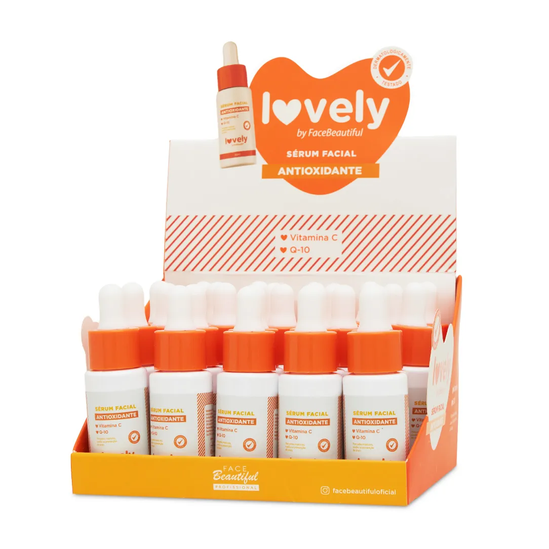 SERUM FACIAL ANTIOXIDANTE LOVELY  DISPLAY C/25 - FACE BEAUTIFUL - Imagem 2